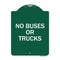 Signmission Driveway Sign No Buses or Trucks, Green & White Aluminum Sign, 18" x 24", GW-1824-24128 A-DES-GW-1824-24128 - alternate 1
